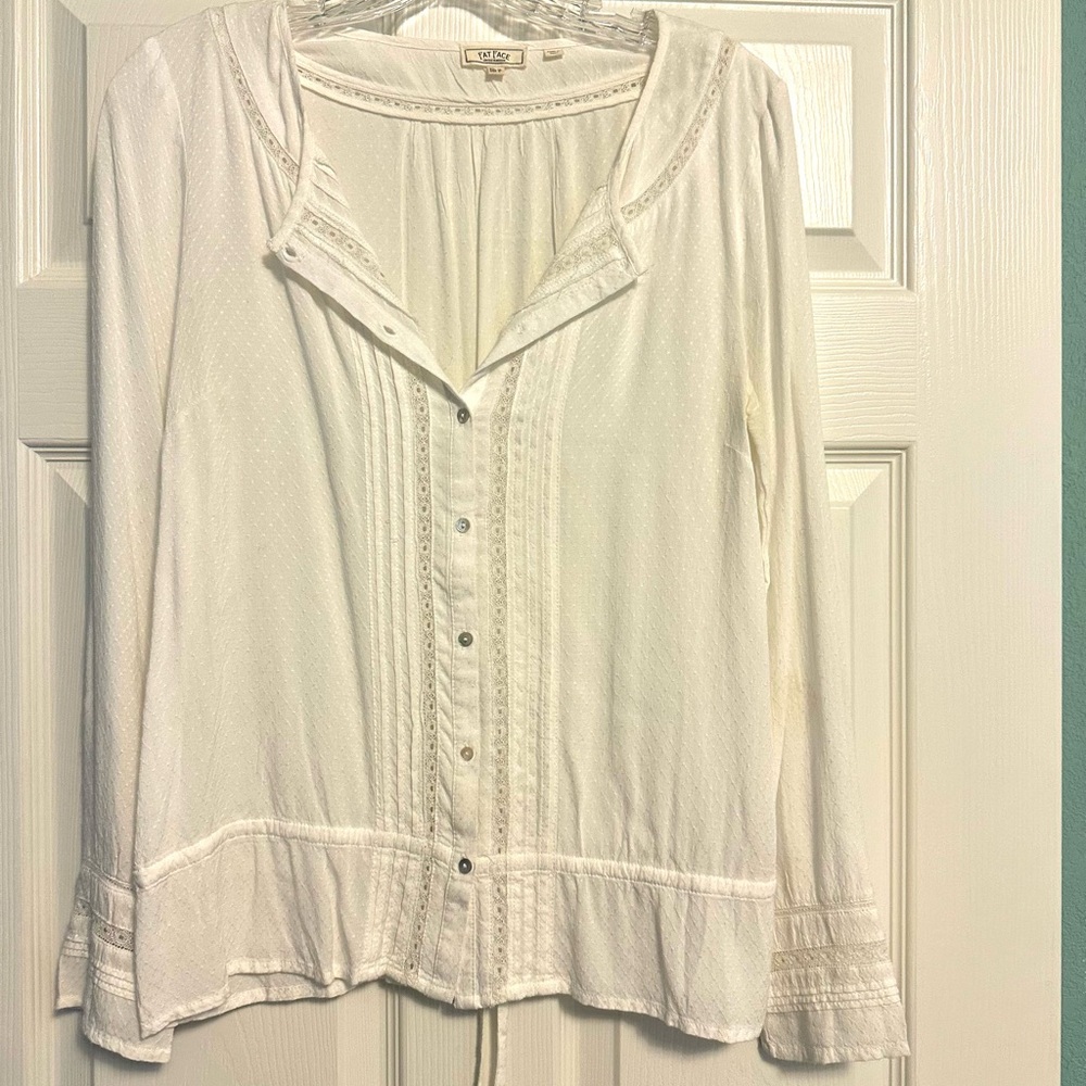 Chico's Women's White Button-Down Top